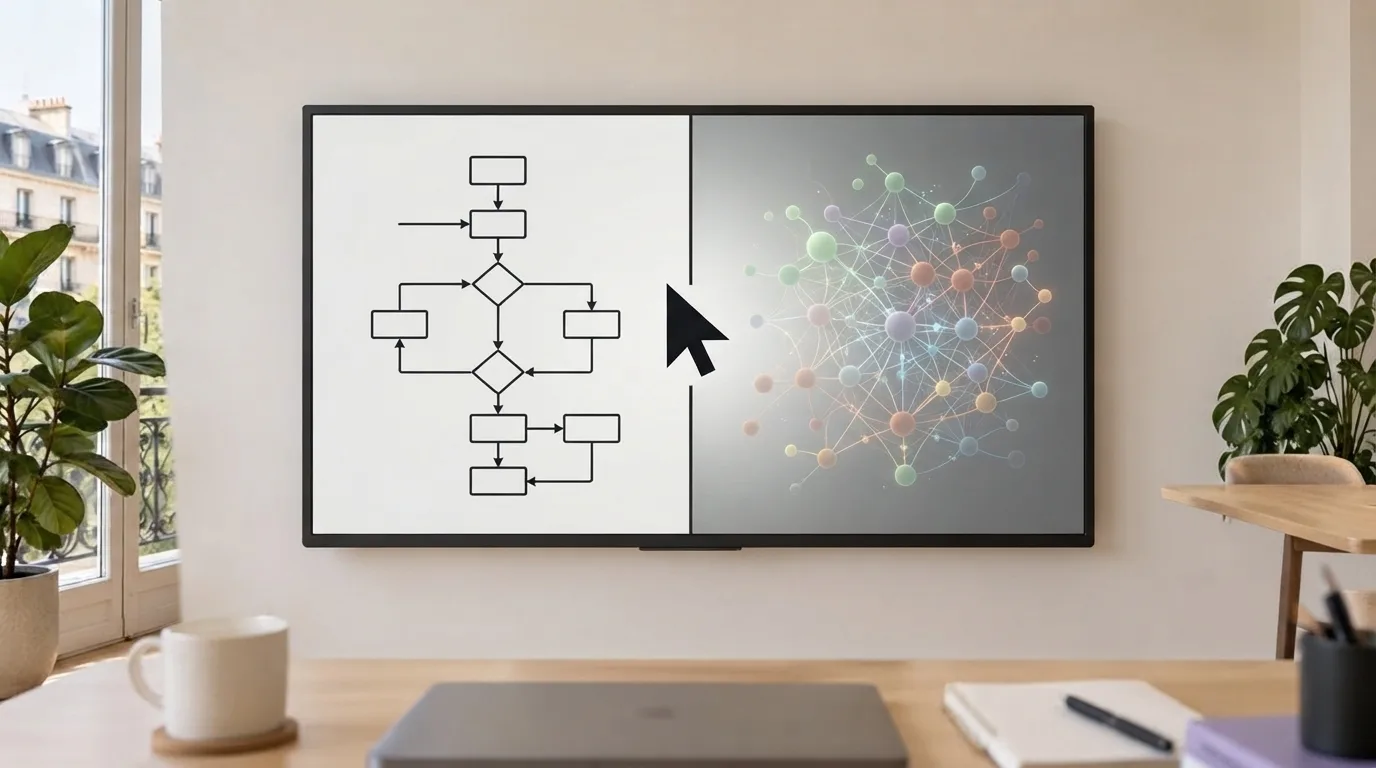 Comparatif agent IA vs automatisation no-code pour entreprise