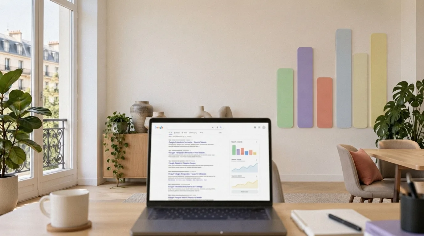 Extension Keyword Surfer affichant le volume de recherche dans Google